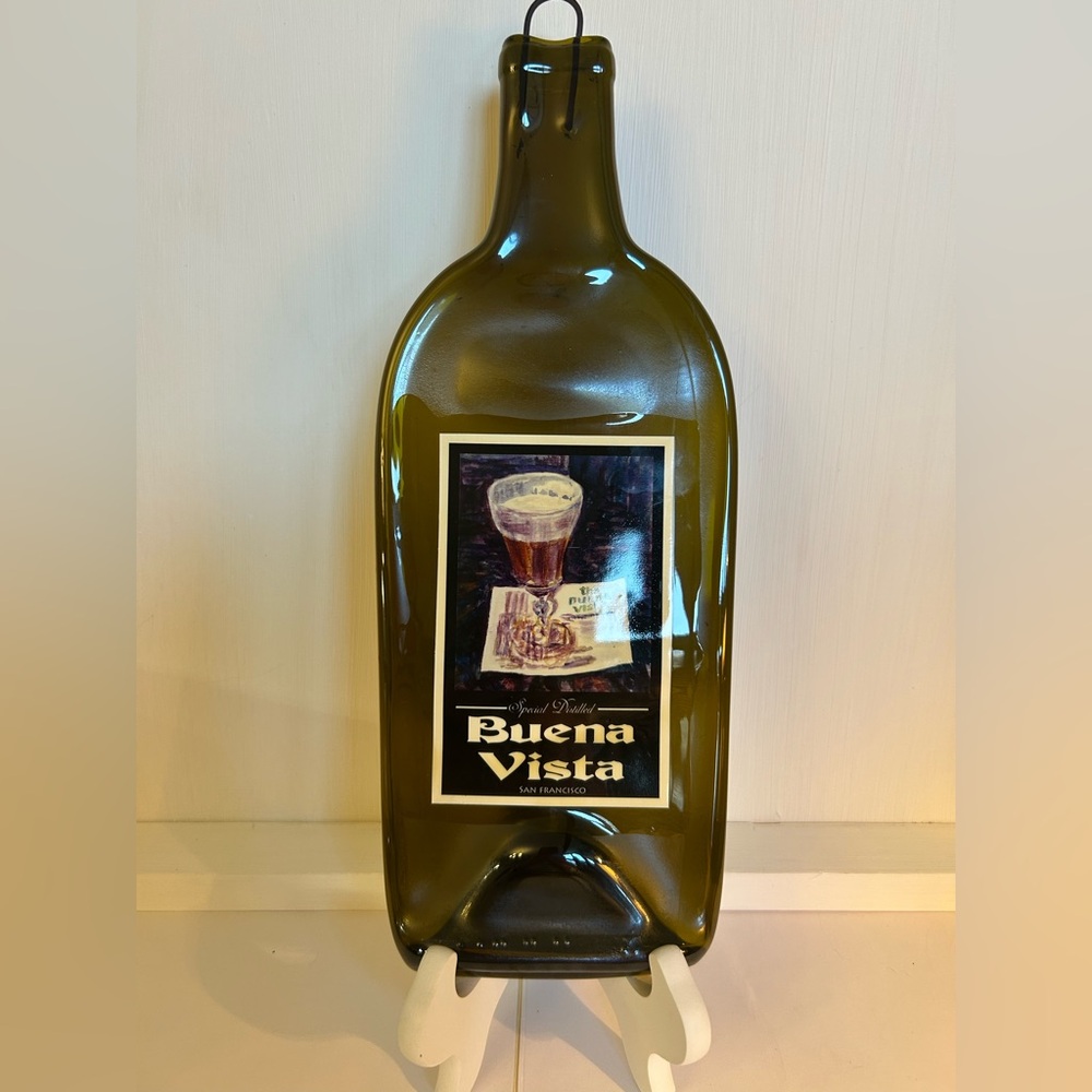 Buena Vista Special Distilled Flattened Bottle Spoon Rest/Serving Tray/Wall Deco